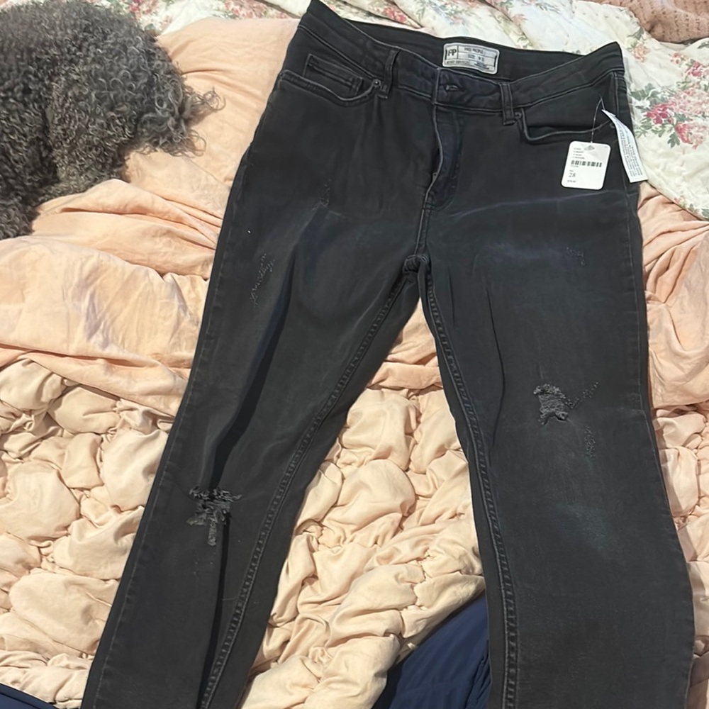 Free People Black Skinny Jeans Modern Fit